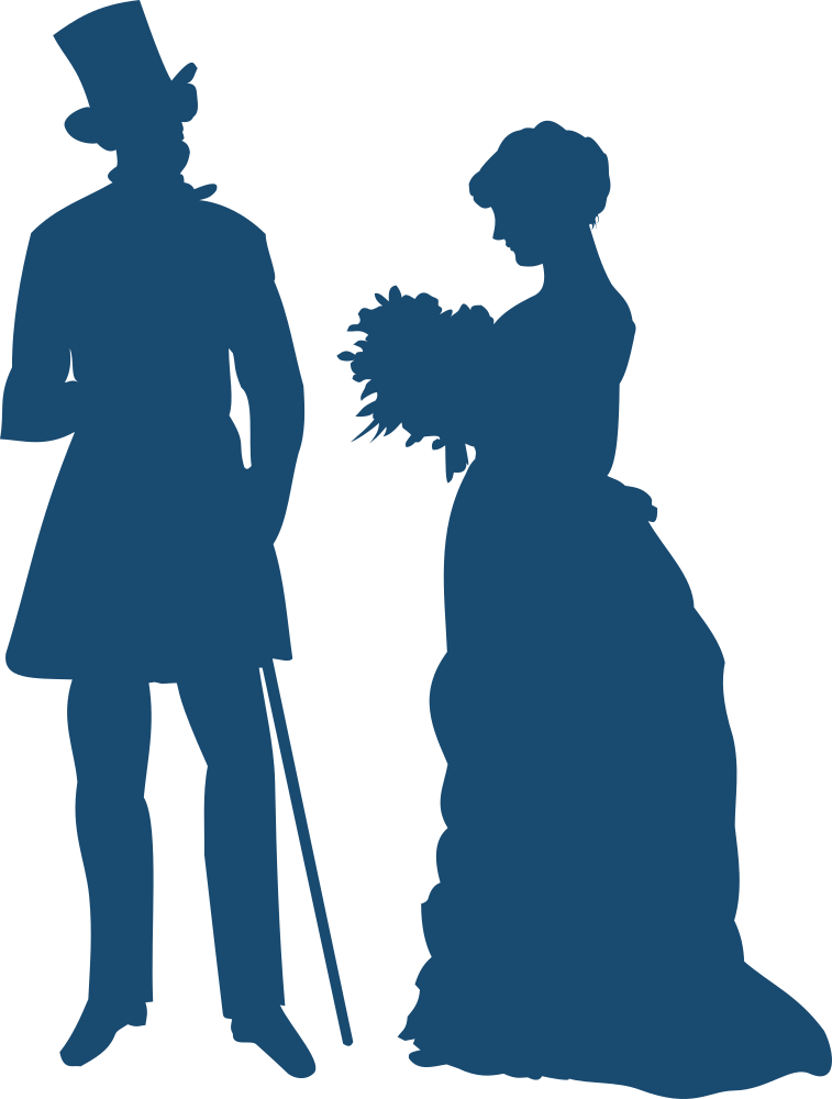 OnlineLabels Clip Art OldFashioned Couple